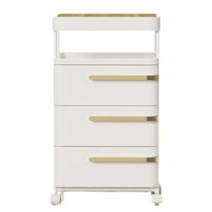 DLLSZS Meuble Tiroir Armoire À Tiroirs Multicouche en Plastique, Armoire De Rangement De Bureau, Armoire De Rangement De Salon, Armoire De Maison Meuble A Tiroir (Color : White, Size : E) - Publicité