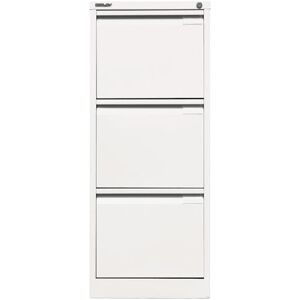 BISLEY Armoire dossiers Suspendus à encastrer, DIN A4, 3 tiroirs HR, Acier, 696 Blanc Signal, 62,2 x 41,3 x 101,6 cm - Publicité