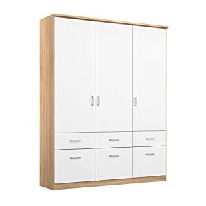 Etagère murale 1 porte CURTYS coloris chêne sonoma et malamine noir grand  brillant - Conforama