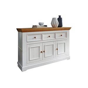 Woodroom Oslo Commode Buffet Armoire, Bois Pin, Blanc, breit - Publicité