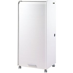 SIMMOB ORGA Armoire Informatique Mobile 2 Tiroirs Coloris Alu, Bois, Blanc, 53,2x65,2x139,9 cm - Publicité