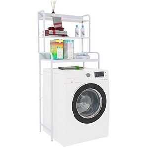 CLP Etagère A Lave-Linge en Métal Darby I Etagère pour Machine A Laver avec 3 Espaces De Rangement, Couleur:Blanc - Publicité