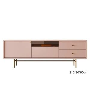 WAOCEO Console TV Armoire d'angle en Bois, bel Art Vintage, Meuble de Bureau, Meuble de Salon élégant Console multimédia pour Supports de télévision (Color : 210cm TV Cabinet) - Publicité