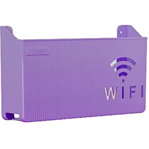 TEBI Boîte de rangement murale pour routeur Wifi Support de câble d'alimentation pour la maison, la chambre à coucher, le salon Étagère de rangement murale Boîtes de gestion des câbles - Publicité