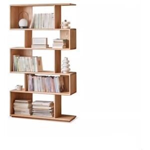 NEBE Etagere Livre de Poche Bibliothèque en Bois Massif sur Pied, étagère de Rangement de Style Japonais, bibliothèque de Maison, casier Simple, cloison Murale de Salon Rangement Livre - Publicité