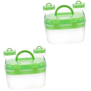 Toddmomy 6 Pièces Boîte De Rangement Valise Enfant Valises pour Enfants Mallette De Fournitures d'art Organisateur De Couture Couche Double Bureau Coffre à Pêche Plastique - Publicité