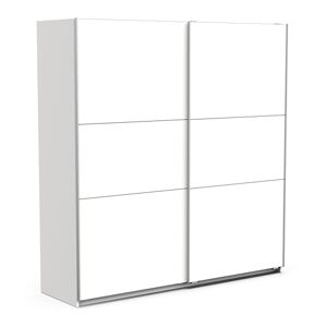 Demeyere Armoire Porte Coulissante avec Penderie Moderne – Coloris Blanc Mat & Finitions Métal-194, Bois d'ingénierie, Gris, 194,5 x 59,9 x 203 cm - Publicité