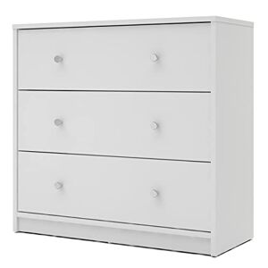 Tvilum Commode 3 tiroirs, Blanc, H. 68,3 x L. 72,4 x P. 30,1 cm - Publicité
