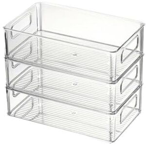 Generic 6 Pc De 1 Ensemble, 25,4cm De Long Poubelles D'organisateur De Réfrigérateur, Bacs De Rangement Alimentaire pour Réfrigérateur, Congélateur, Armoire De Cuisine, Organisation De Garde-Manger - Publicité