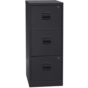 BISLEY Home Armoire de Rangement Suspendue PFA, 3 tiroirs HR, Métal, 633 Noir, 40 x 41,3 x 101,5 cm - Publicité