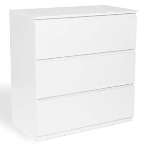 IDMarket Commode 3 tiroirs TOMI 78 cm Bois Blanc - Publicité