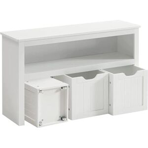 VASAGLE Meuble de Rangement pour Jouets, Étagère pour Enfants, Armoire, Commode, avec Roulettes, pour Salon, Chambre, Salle de Jeu, 102 x 30 x 60 cm, Blanc LHS380W01 - Publicité