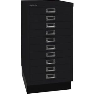 BISLEY MultiDrawer Série 29 avec Socle, DIN A3, 10 tiroirs, métal, 633, Noir, 43,2 x 34,9 x 67 cm - Publicité