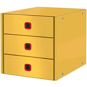 Leitz Click & Store Boîte de Rangement A4 en Carton à 3 Tiroirs pour Documents, Maison / Bureau, Gamme Cosy, Jaune, 53680019 - Publicité