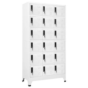 Cosisti Casier vestiaire Metallique 18 casiers Armoire Vestiaire Métallique Casier Métal Armoire à casier Armoire Metallique Acier-Blanc-avec 18 casiers - Publicité