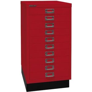 BISLEY MultiDrawer Série 29 avec Socle, DIN A3, 10 tiroirs, métal, 670, Rouge Cardinal, 43,2 x 34,9 x 67 cm - Publicité