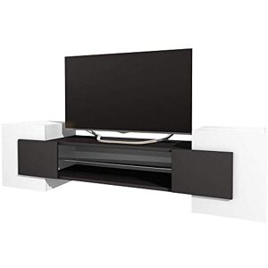 Selsey Gaelin Meuble TV/Meuble de Salon (Blanc Mat/Noir Mat, sans LED, Style Contemporain) - Publicité