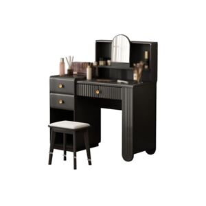 FAREWELL Commode Noire en Bois Massif avec tiroirs, Bureau de Rangement Multifonctionnel adapté à la Chambre et au Salon - Publicité