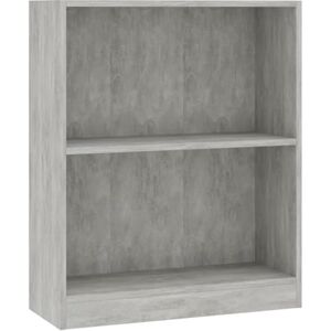 vidaXL Bibliothèque Etagère à Livres Armoire Latérale Meuble de Rangement Armoire de Stockage Salon Maison Gris Béton 60x24x76 cm Bois d'Ingénierie - Publicité