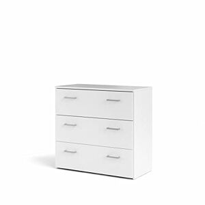Tvilum Commode 3 tiroirs blanc, H 69,9 x L 74,1 x P 35,95 cm - Publicité