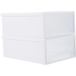 Zerodeko 4 Pièces Boîte De Rangement En Plastique Caisse Rangement Plastique Tiroirs De Rangement Blancs Caisson De Rangement Caisse De Rangement Penderie Armoire Blanche - Publicité