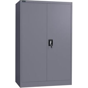 Makika Caisson de Bureau Armoire de Bureau verrouillable 140x90x40cm Armoire de Rangement Armoire en Acier avec 2 Portes Étagère réglable en Hauteur en Anthracite - Publicité