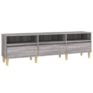 vidaXL Meuble TV Sonoma Gris 150x30x44,5 cm Bois d'ingénierie - Publicité