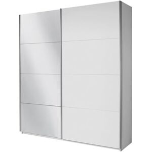 Rauch QUADRA armoire à portes coulissantes 2 portes-miroir avant/corps blanc, naturel, Breite 136 cm - Publicité