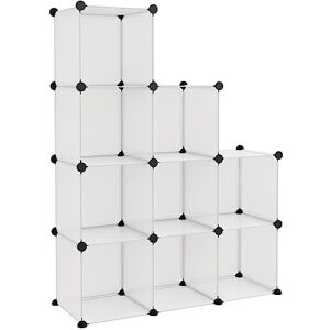 Pozsne Range Chaussures 9 Pcs Transparent PP 94,5x31,5x124 cm Conception Légère Ensemble de Cubes de Rangement Polyvalent Grand Espace de Rangement Meuble à Chaussures Maison - Publicité