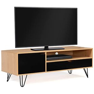 IDMarket Meuble TV 113 cm Vintage Noemi 1 Porte 1 tiroir Bois Pied épingle - Publicité