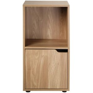 Casâme Chevet 2 Cases avec 1 Porte Modubable Colonne de Rangement Table de Chevet Rangement pour Salon, Chambre Décor Bois Bout de Canapé 30,7 cm x 29 cm x H 61,5 cm - Publicité