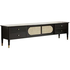 BAOLIANG Armoire de Rangement Multimédia Accueil Meuble TV en rotin Salon Meuble TV Divertissement Media Center Console Table avec tiroir et porte coulissante Table de Télévision ( Color : 180*40*50cm ) - Publicité