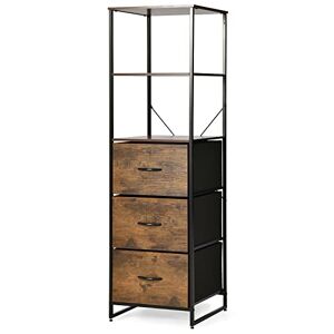 meuble de rangement giantex à 5 tiroirs tissu,100 x 30 x 53,5cm, commode de  chambre, petit meuble de rangement - Achat & prix