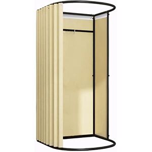 LXSEHN Cabine D'essayage Portable, Mobile Magasin Vêtements D'essayage, 200X100X95CM Vestiaire Centre Commercial, Temporaire Portable Écran, Écran de Confidentialité pour Salle Bain - Publicité