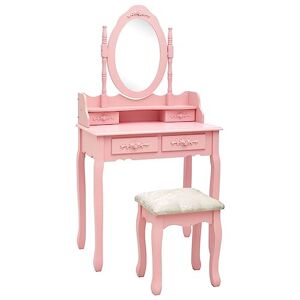 Ensemble de Coiffeuse avec Tabouret Rose 75x69x140 cm Paulownia,Meubles,Armoires & Meubles de Rangement,Meubles-lavabos,Coiffeuses,Rose,41.78 LB,289315 - Publicité