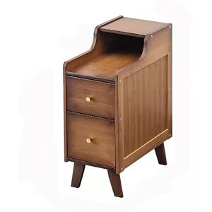 DCLINAD Commode à tiroirs Table de Chevet Tout en Bois à Deux tiroirs Couleur Bois Originale/Table de Chevet Marron foncé Armoire latérale étroite Meubles de Chevet pour Petit Espace de Rangement ta - Publicité