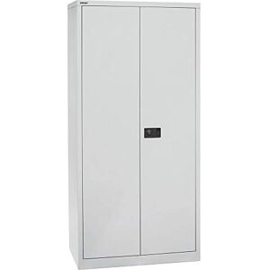 BISLEY Armoire à Portes battantes Universelle, 4 tablettes galvanisées, 5 ohms, T 500 mm - Publicité