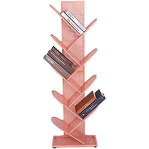 SOBOLON Étagères de Bandes Dessinées 9 niveaux d'arbre étagère compact rack de stockage grille en métal bibliothèque verticale petite étagère d'espace for le bureau d'étude du salon Meubles de Chambre ( Color - Publicité