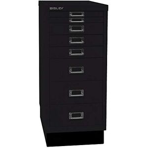 BISLEY MultiDrawer, série 29 avec Socle, Format A4, 8 tiroirs, Métal, 633 Noir, 38 x 27,9 x 67 cm - Publicité