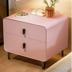 XIAOHUICY Table de Nuit Connectée, Table de Chevet en Bois avec Tiroir et Armoire de Rangement Table de Nuit de Chambre à Coucher Table de Nuit 40 * 40 * 50cm (Color : Pink) - Publicité