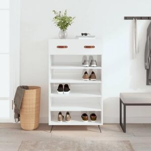 Mengtu Meuble à chaussures blanc brillant 60 x 35 x 105 cm en bois multicouche, étagère porte-chaussures organisateur pour chaussures gain de place, gain de place, pour couloir, salon, bureau, F Decor - Publicité