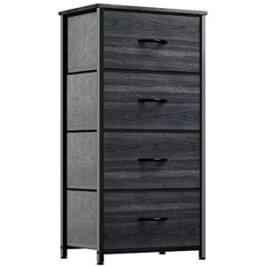 YITAHOME Commode pour Chambre à Coucher, Commode à 9 Tiroirs en Tissu Meuble de Rangement avec Dessus en Bois et Grand Espace de Rangement Chambre à Coucher, Salon,Chambre d'enfant, Grain de bois noir - Publicité