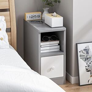 HITTAKD Table de Chevet Moderne en Bois étroit 20 cm, Mini Meuble de Rangement avec tiroir et étagère Ouverte pour Chambre à Coucher, Meubles de Salon (Gris 20 x 30 x 45 cm) (Gris 20 x 30 x 45 cm) - Publicité