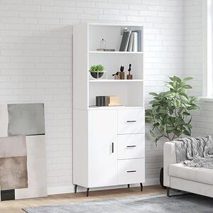 TEKEET Furniture Home Tools Meuble haut en bois Blanc 69,5 x 34 x 180 cm - Publicité