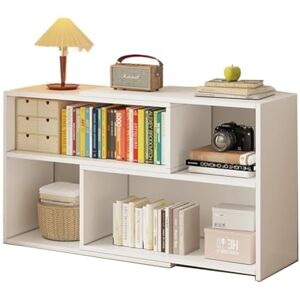 SYLUOQP Bibliothèque Simple en Bois Massif, Support de Rangement pour Livres, Petite bibliothèque Multicouche, casier pour Bureau, Chevet, Taille : x30 x 64 cm, Blanc Chaud - Publicité