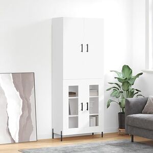 TECHPO Furniture Home Tools Meuble haut en bois Blanc 69,5 x 34 x 180 cm - Publicité