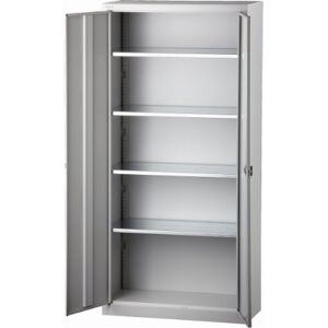 BISLEY 645 Armoire à Portes battantes Universelle, 4 étagères galvanisées, 5 Oh, Acier Inoxydable, 40 x 91,4 x 195 cm - Publicité