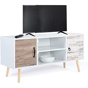 IDMarket Meuble TV 113 cm scandinave Bahia 2 Portes - Publicité