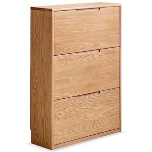 GENHAOSAN Organisateur De Chaussures Bois massif Ultra-mince basculement seau armoire à chaussures maison porte entrée porche armoire salon balcon stockage casier Étagère À Chaussures Pour Placard ( Color : A , - Publicité