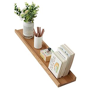 OAKERLAND Étagère Murale Bois Massif, 80cm Étagère Flottante en Chêne pour Maison, Bureau, Chambre, Salon, Salle de Bain, Cuisine - Publicité